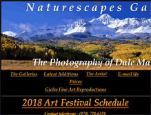 Tablet Screenshot of naturescapesgallery.com